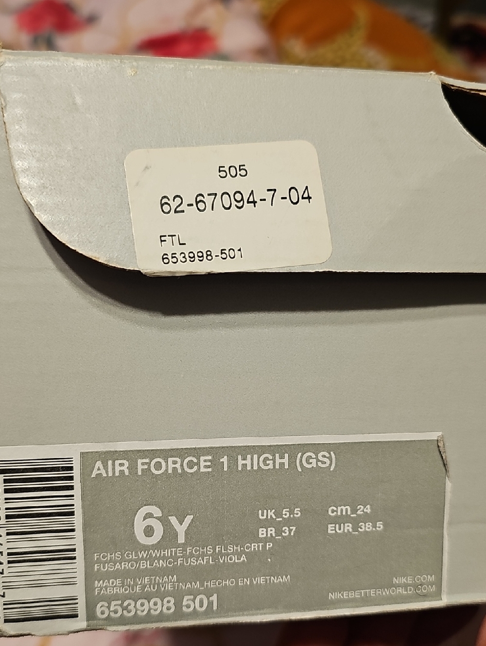 Nike Air Force 1 Fuschia - Picture 10 of 11